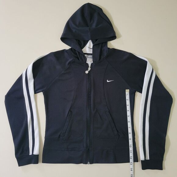 Nike Women's Black Hooded Zip-Up Long Sleeve Jacket - Picture 5 of 14